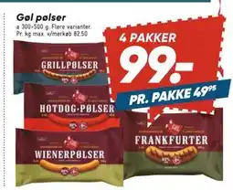 Bilka Gøl pølser, DKK 99 tilbud