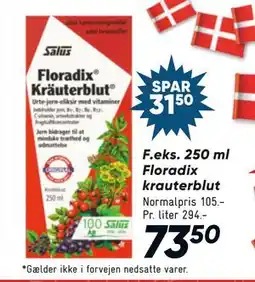 Bilka 250 ml Floradix krauterblut, DKK 73.5 tilbud