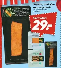 Bilka Gravad, kold eller varmrøget laks, DKK 29 tilbud