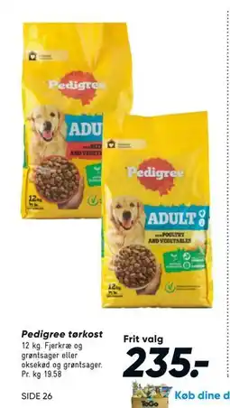 Bilka Pedigree tørkost, DKK 235 tilbud