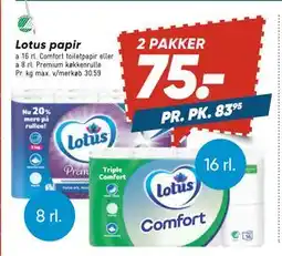 Bilka Lotus papir, DKK 75 tilbud