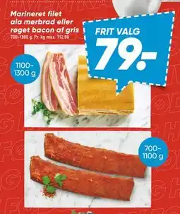 Bilka Marineret filet ala mørbrad eller røget bacon af gris, DKK 79 tilbud