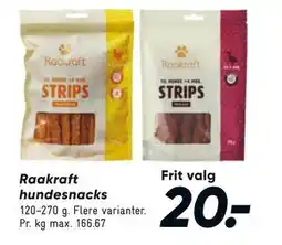 Bilka Raakraft hundesnacks, DKK 20 tilbud
