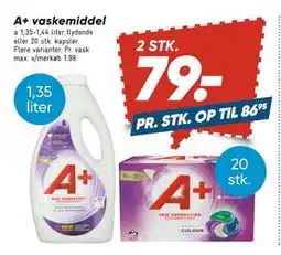 Bilka A+ vaskemiddel, DKK 79 tilbud