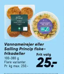 Bilka Vannameirejer eller Salling Princip fiskefrikadeller, DKK 25 tilbud