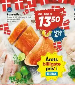Bilka Laksefilet, DKK 13.5 tilbud