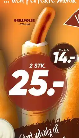 Bilka GRILLPØLSE, DKK 25 tilbud