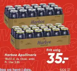 Bilka Harboe Apollinaris, DKK 35 tilbud