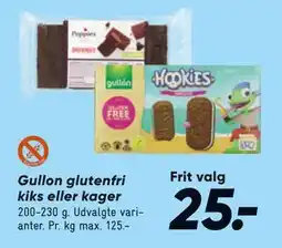 Bilka Gullon glutenfri kiks eller kager, DKK 25 tilbud