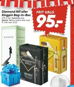 Bilka Diamond Hill eller Kingpin Bag-in-Box, DKK 95 tilbud