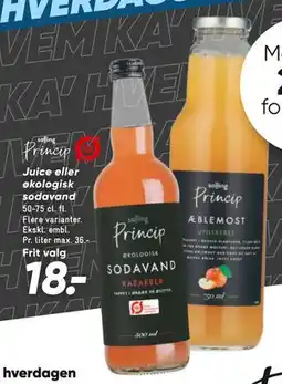 Bilka Juice eller økologisk sodavand, DKK 18 tilbud