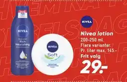 Bilka Nivea lotion, DKK 29 tilbud