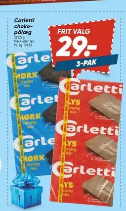 Bilka Carletti choko pålæg, DKK 29 tilbud