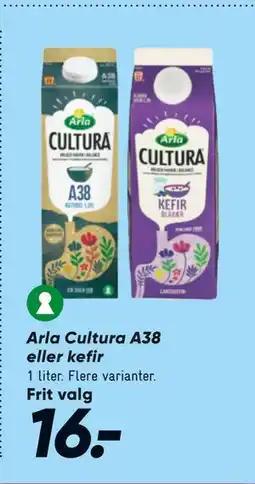 Bilka Arla Cultura A38 eller kefir, DKK 16 tilbud