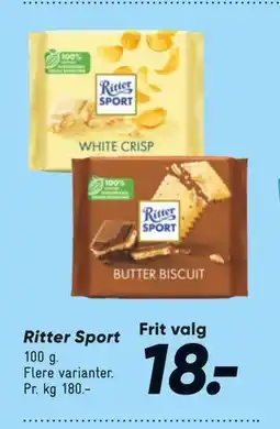 Bilka Ritter Sport, DKK 18 tilbud