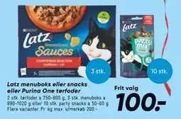 Bilka Latz menuboks eller snacks eller Purina One tørfoder, DKK 100 tilbud
