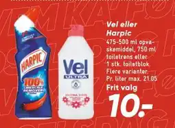 Bilka Vel eller Harpic, DKK 10 tilbud