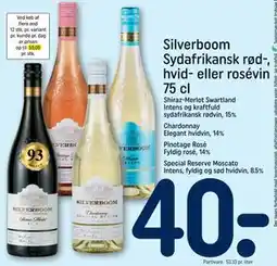 REMA 1000 Silverboom Sydafrikansk rød-, hvid- eller rosévin 75 cl, DKK 40 tilbud