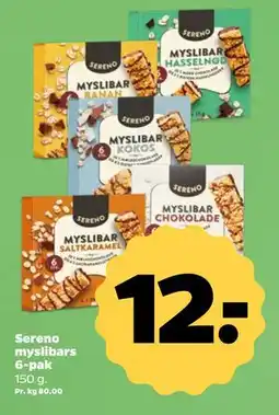 Netto Sereno myslibars 6-pak, DKK 12 tilbud