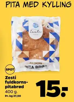 Netto Zesti fuldkornspitabrød, DKK 15 tilbud