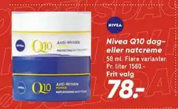 Bilka Nivea Q10 dag- eller natcreme, DKK 78 tilbud
