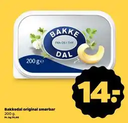 Netto Bakkedal original smørbar, DKK 14 tilbud