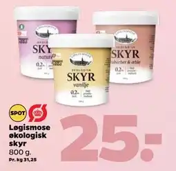 Netto Løgismose økologisk skyr, DKK 25 tilbud