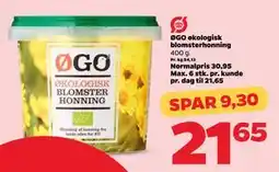 Netto ØGO økologisk blomsterhonning, DKK 21.65 tilbud