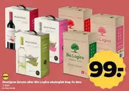 Netto Montgras Estate eller Bio Logico økologisk Bag-in-Box, DKK 99 tilbud