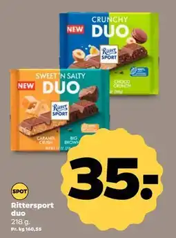 Netto Rittersport duo, DKK 35 tilbud