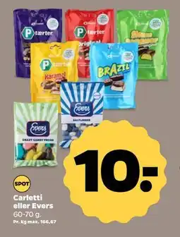 Netto Carletti eller Evers, DKK 10 tilbud