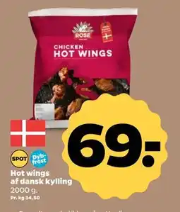 Netto Hot wings af dansk kylling, DKK 69 tilbud