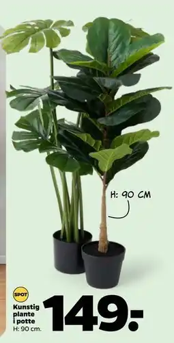 Netto Kunstig plante i potte, DKK 149 tilbud