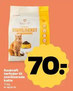 Netto Raakraft tørfoder til steriliserede katte, DKK 70 tilbud