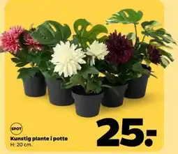 Netto Kunstig plante i potte, DKK 25 tilbud