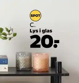 Netto Lys i glas, DKK 20 tilbud