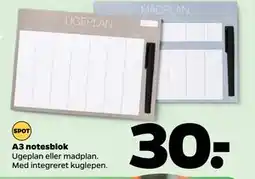 Netto A3 notesblok, DKK 30 tilbud