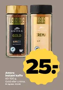 Netto Amora instant kaffe, DKK 25 tilbud
