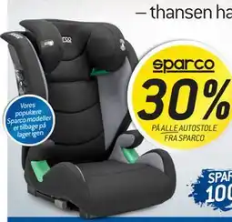 Thansen 30% PÅ ALLE AUTOSTOLE FRA SPARCO tilbud