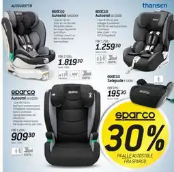 Thansen ALLE AUTOSTOLE FRA SPARCO tilbud