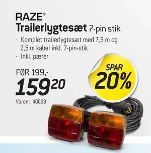 Thansen Trailerlygtesæt, DKK 159.2 tilbud