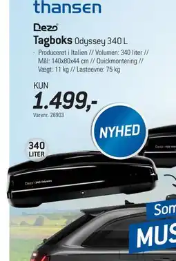 Thansen Tagboks, DKK 1499 tilbud
