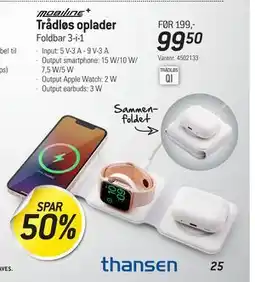 Thansen Trådløs oplader, DKK 99.5 tilbud