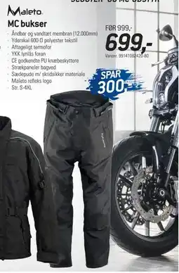Thansen MC bukser, DKK 699 tilbud