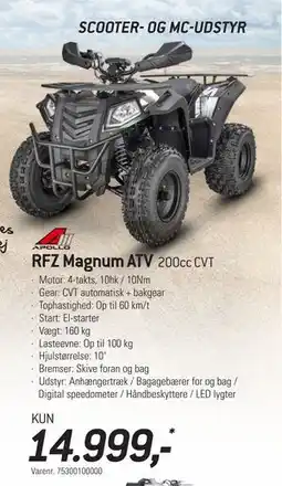 Thansen RFZ Magnum ATV 200cc CVT, DKK 14999 tilbud