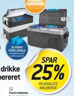 Thansen SPAR 25% PÅ UDVALGTE KØLEBOKSE tilbud