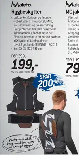 Thansen Rygbeskytter, DKK 199 tilbud