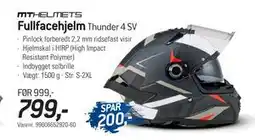 Thansen Fullfacehjelm, DKK 799 tilbud