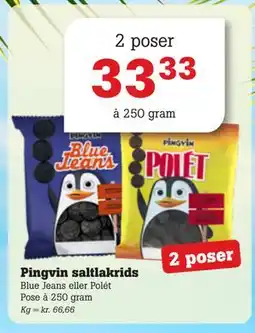 Poetzsch Padborg Pingvin saltlakrids, DKK 33.33 tilbud