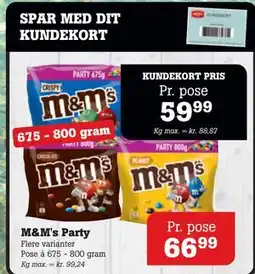 Poetzsch Padborg M&M's Party, DKK 66.99, Medlemspris tilbud